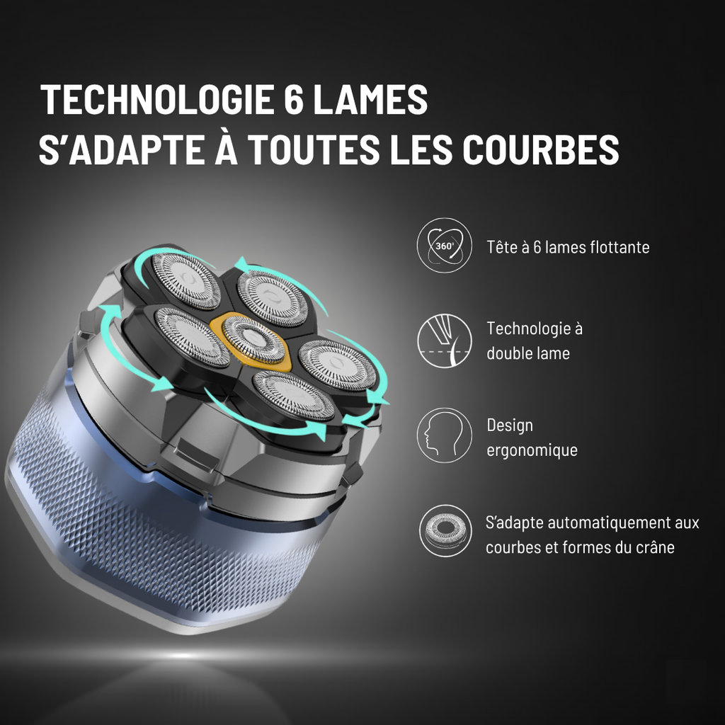ZEON™ – Rase ton crâne en 90 secondes, sans effort.
